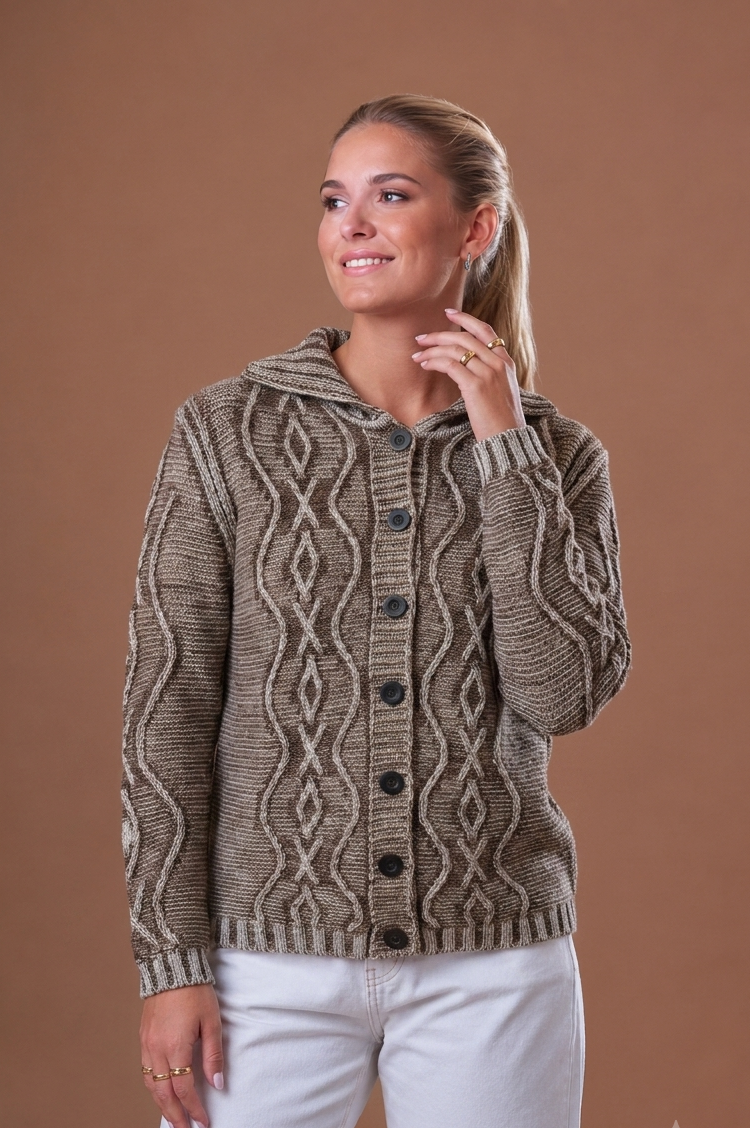 CARDIGAN ARANES CHOCOLATE ART 7726