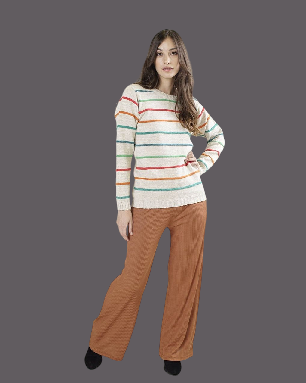 BOSSA RAYADO LANA CRUDO - ART.7771