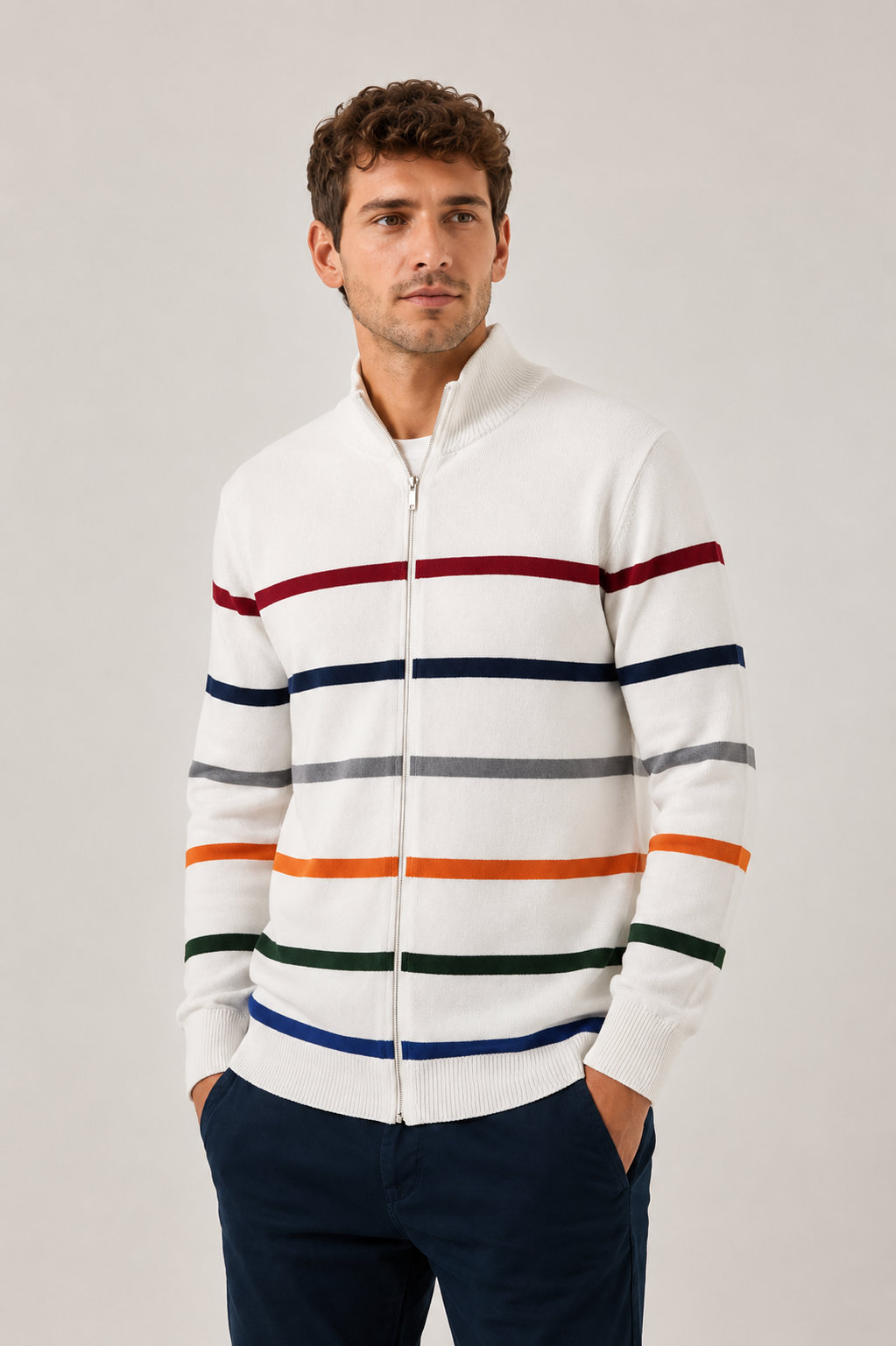 CAMPERA CIERRE RAYADA - ART 4908
