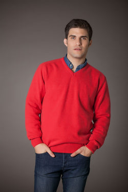 ESCOTE V MANGA PIPA RANGLAN JERSEY ROJO RUSH (ART. 1147)