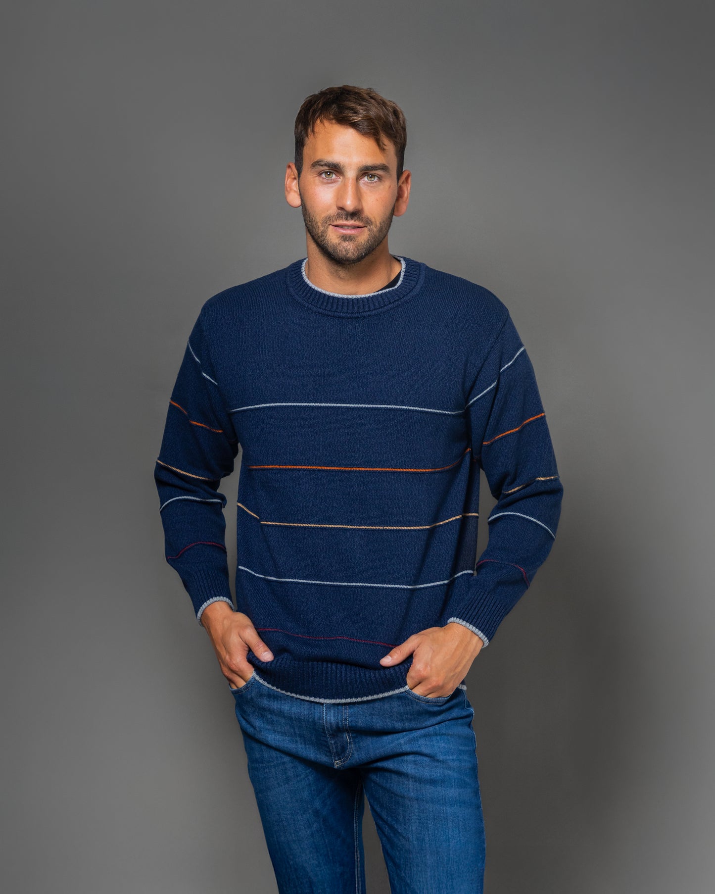 BOSSA ALGODÓN RAYADO AZUL - ART.4305