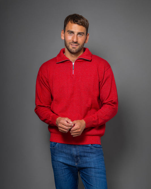 POLERA C/CIERRE LISA ROJA (ART. 4975)