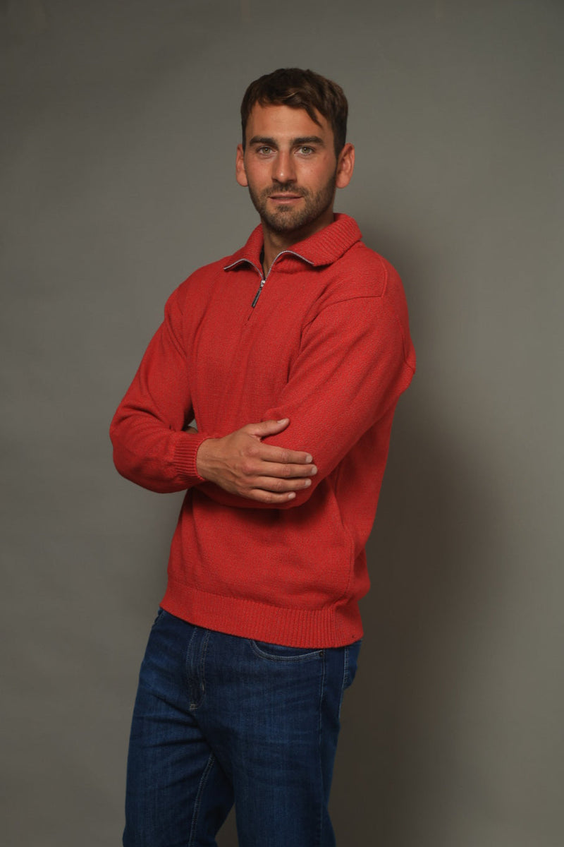 POLERA C/CIERRE LISA ROJA (ART. 4975)