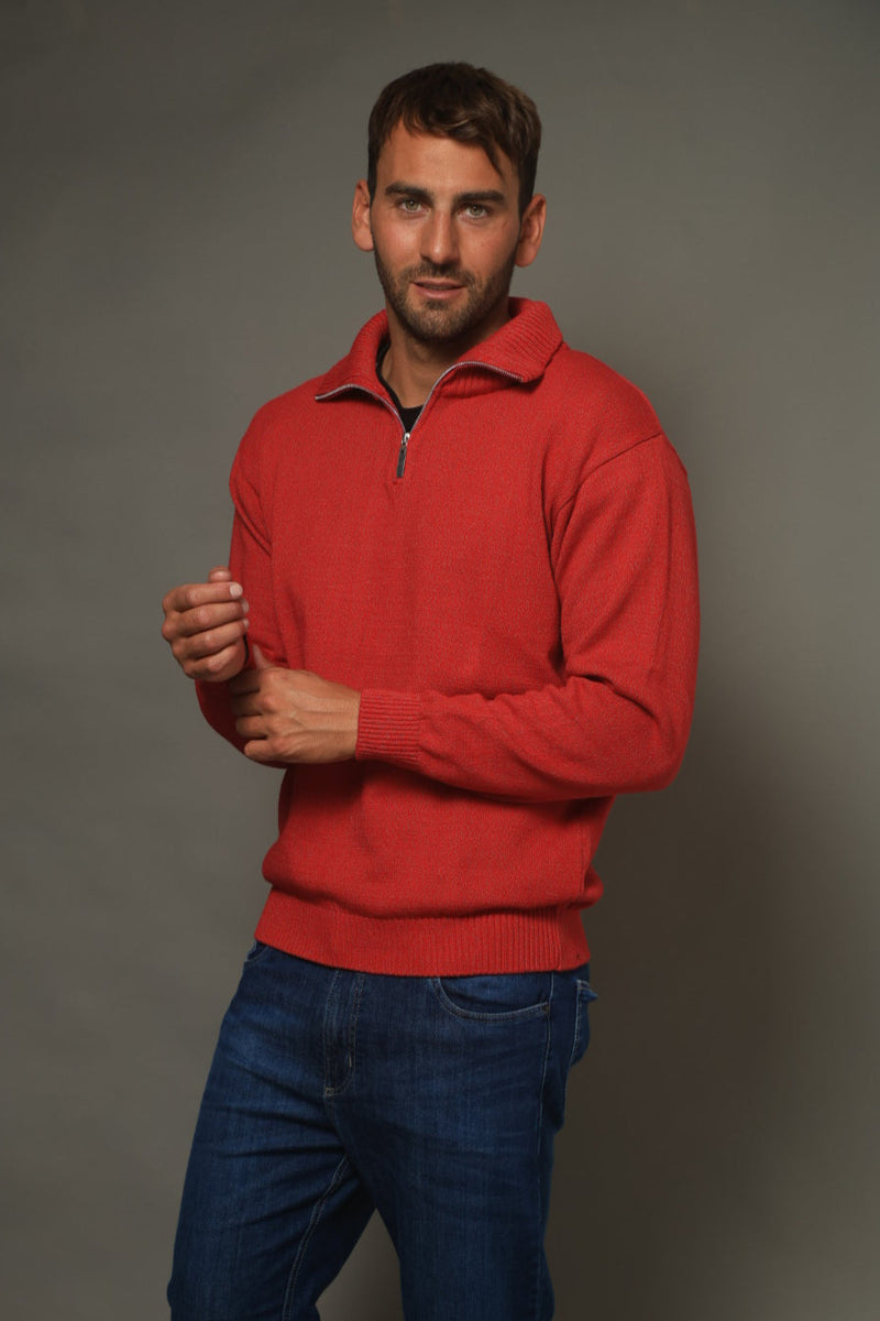 POLERA C/CIERRE LISA ROJA (ART. 4975)
