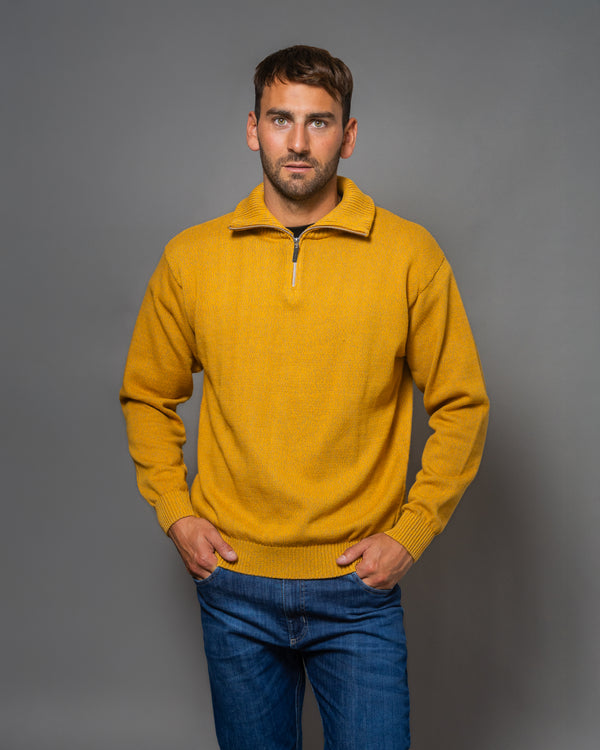 POLERA C/CIERRE LISA MOSTAZA (ART. 4975)