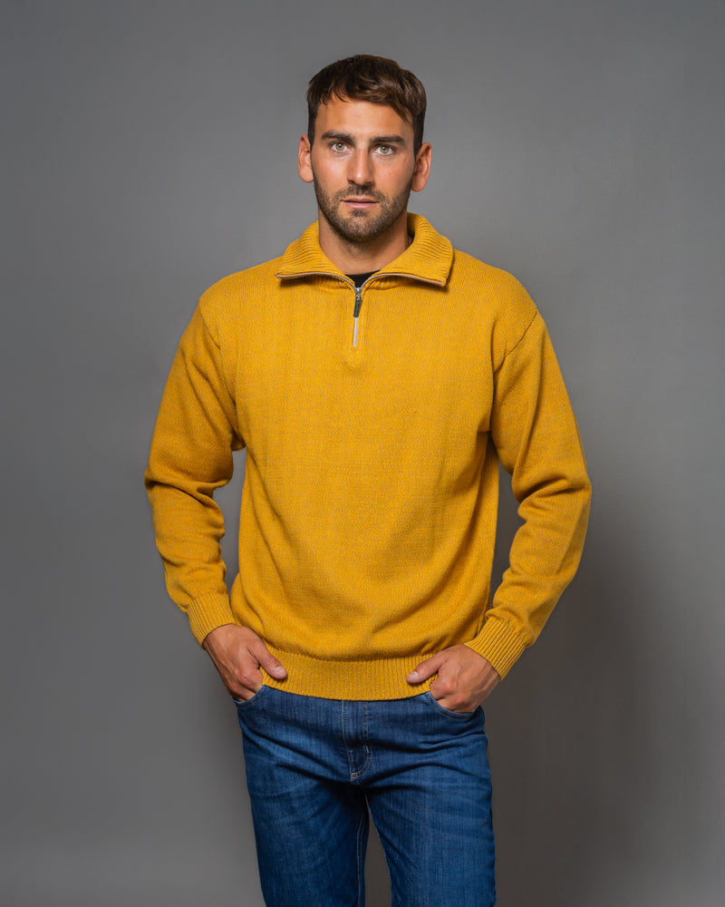 POLERA C/CIERRE LISA MOSTAZA (ART. 4975)