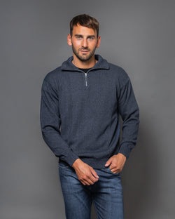 POLERA CON CIERRE ALGODÓN NEGRA - ART.4975