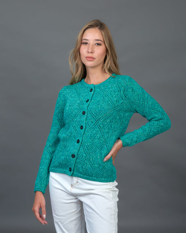 SACO RUSTICO CALADO VERDE (ART. 5619)