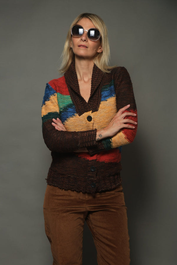SACO SMOKING ALGODÓN CHOCOLATE - ART.7663