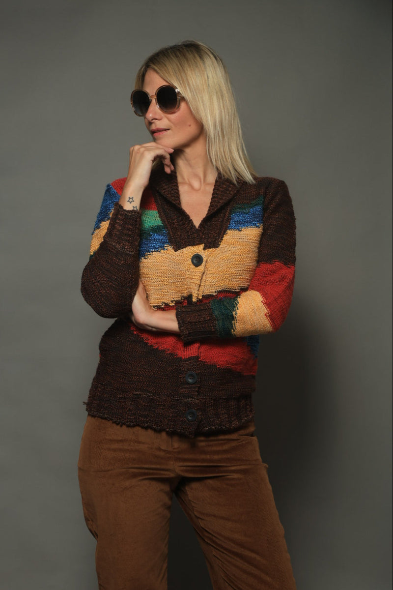 SACO SMOKING ALGODÓN CHOCOLATE - ART.7663