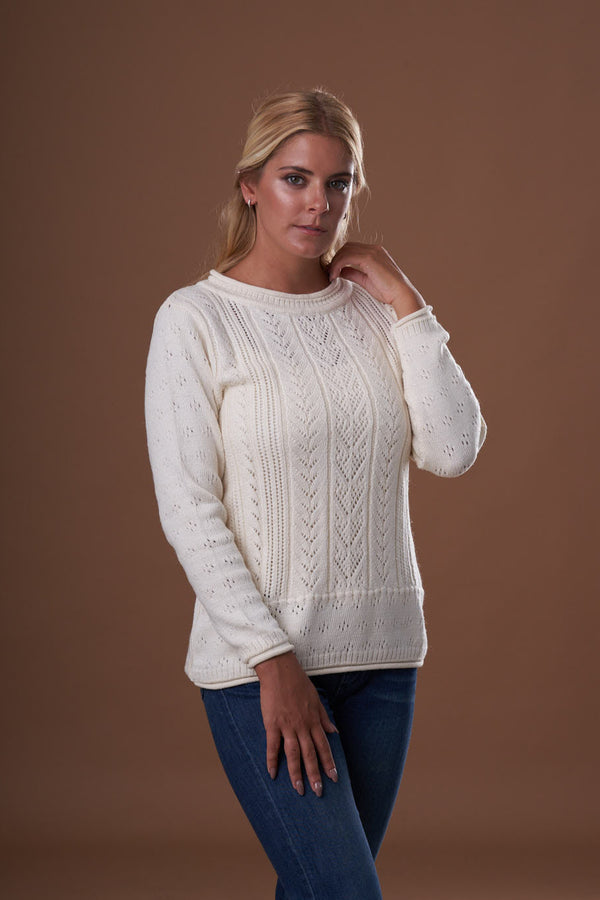 CUELLO U CALADO LANA CRUDO - ART.7972