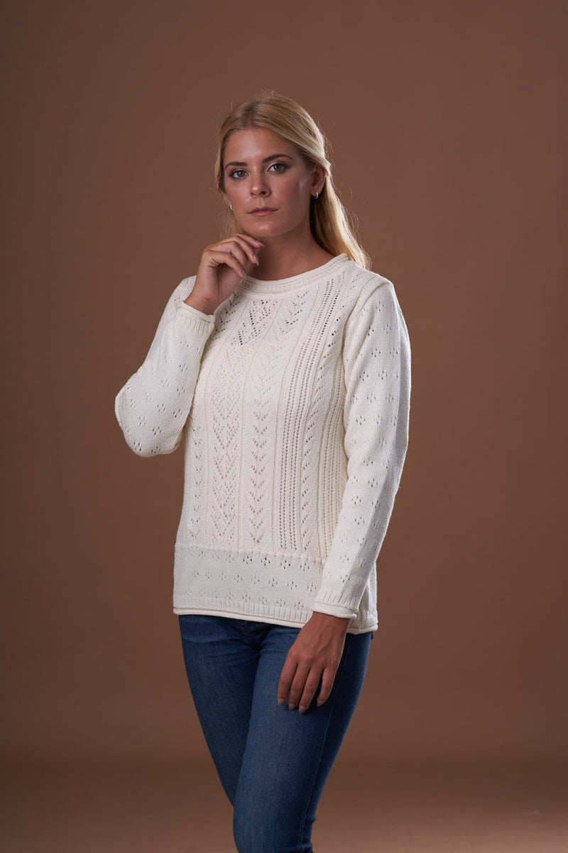 CUELLO U CALADO LANA CRUDO - ART.7972
