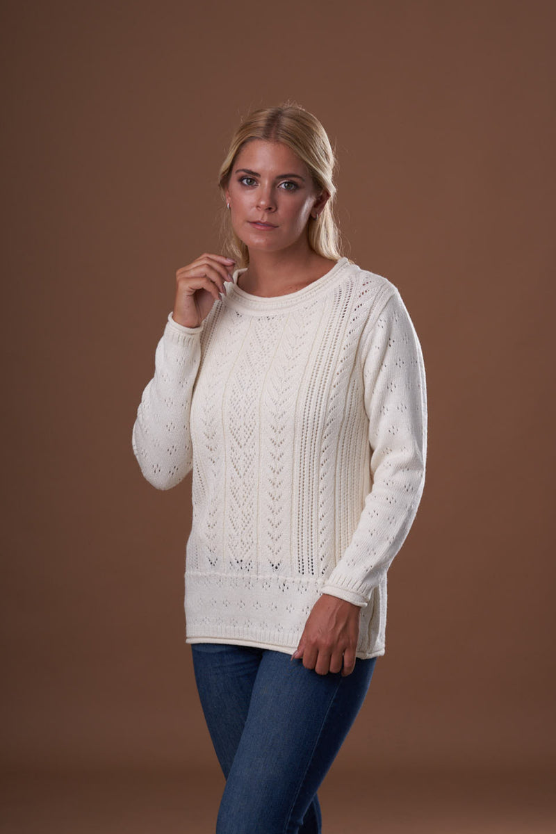 CUELLO U CALADO LANA CRUDO - ART.7972