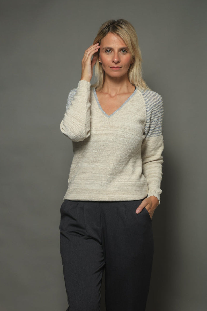 ESCOTE V ALGODÓN LUREX PLATEADO - ART.7978