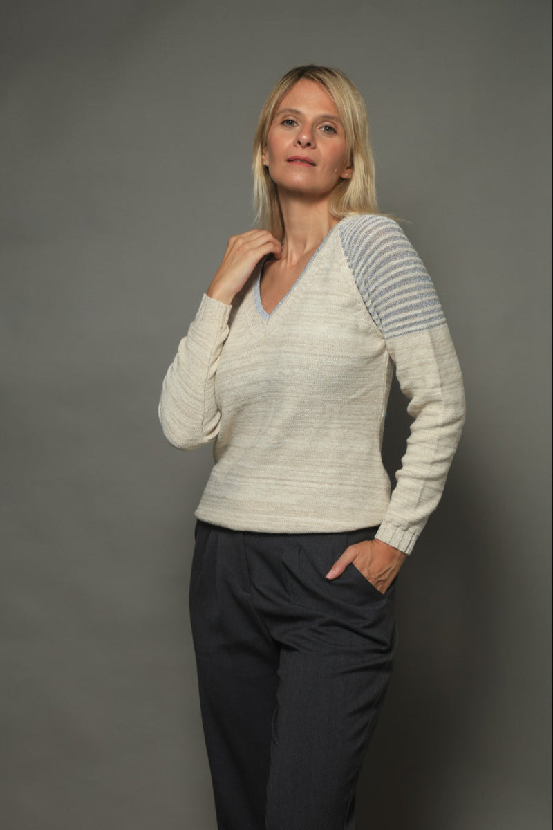 ESCOTE V ALGODÓN LUREX PLATEADO - ART.7978