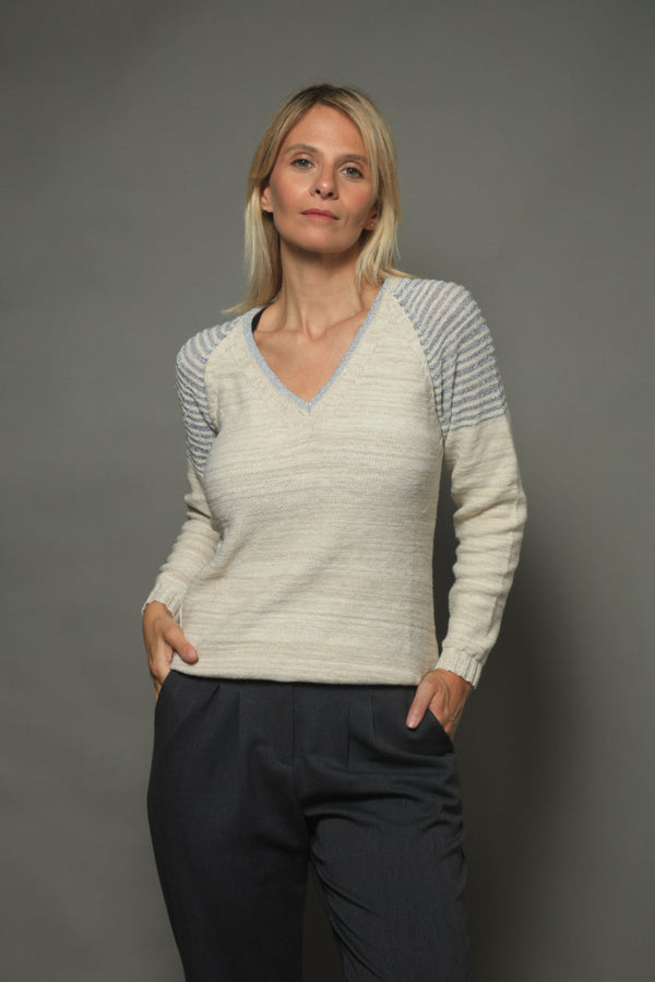 ESCOTE V ALGODÓN LUREX PLATEADO - ART.7978