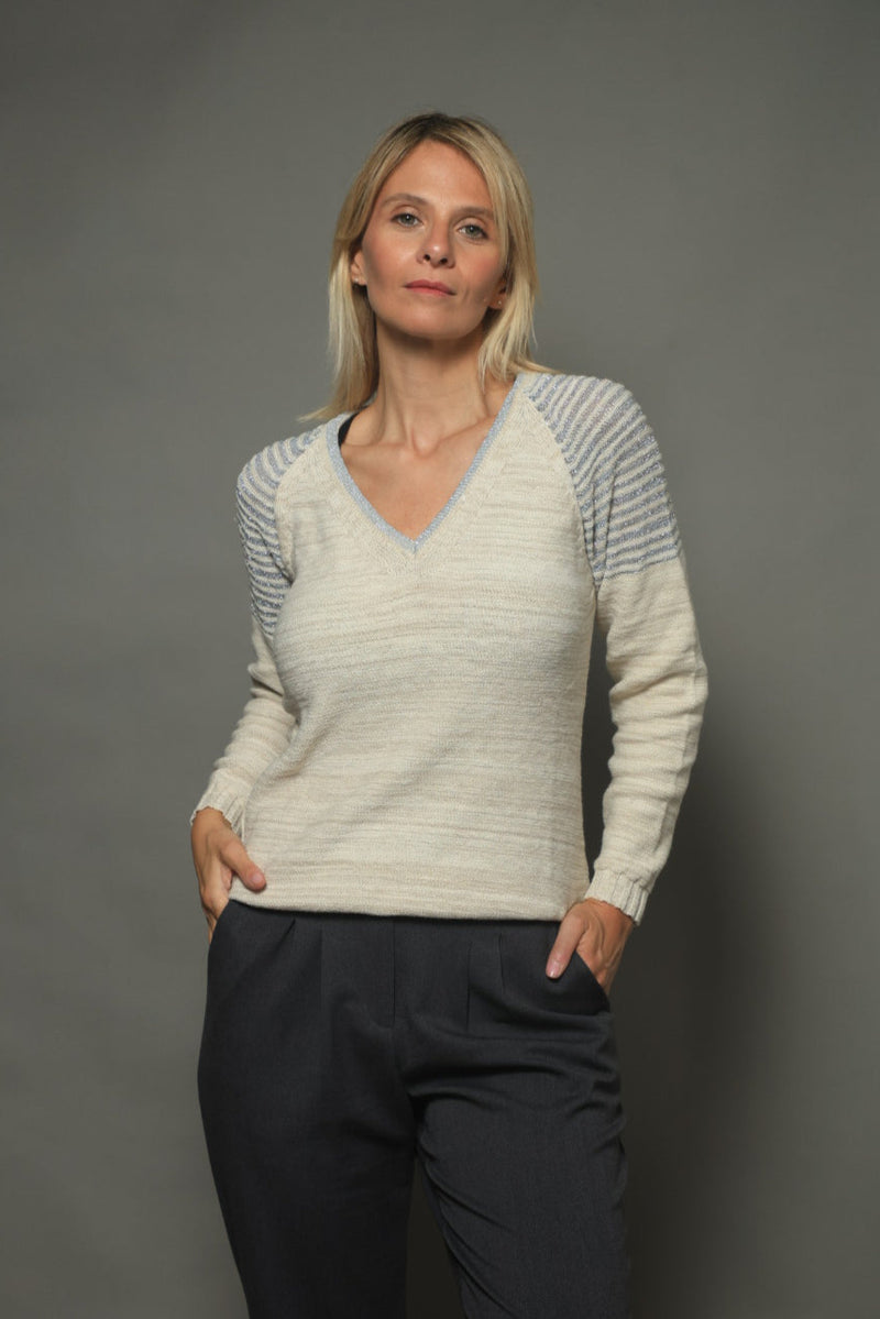 ESCOTE V ALGODÓN LUREX PLATEADO - ART.7978