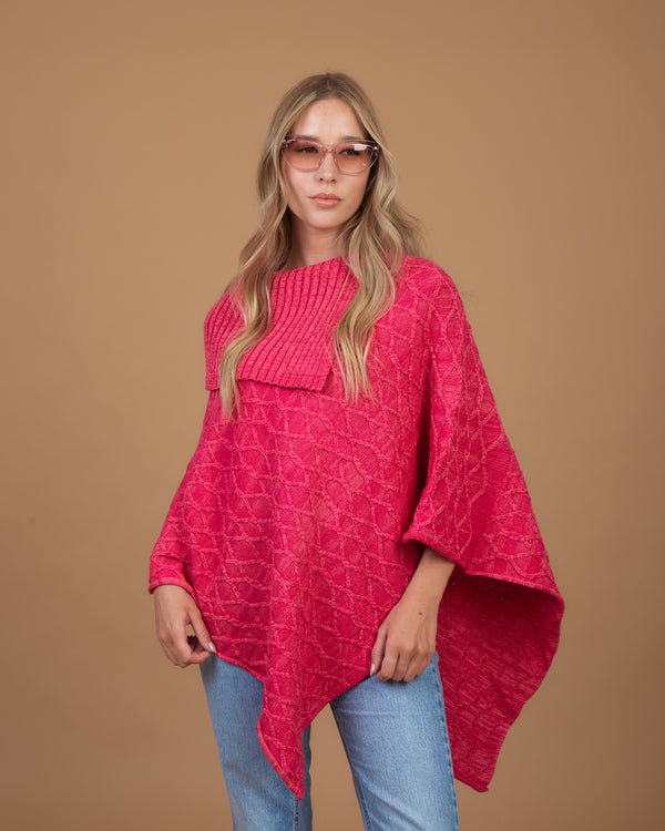 PONCHO LANA FUCSIA - 7986