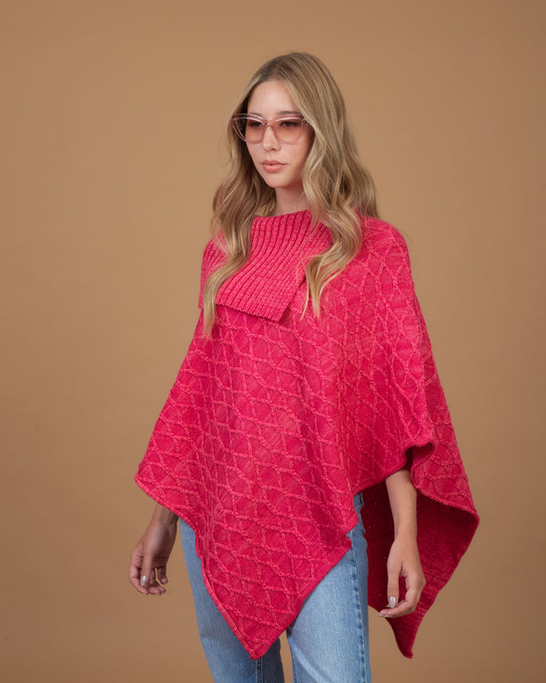 PONCHO LANA FUCSIA - 7986