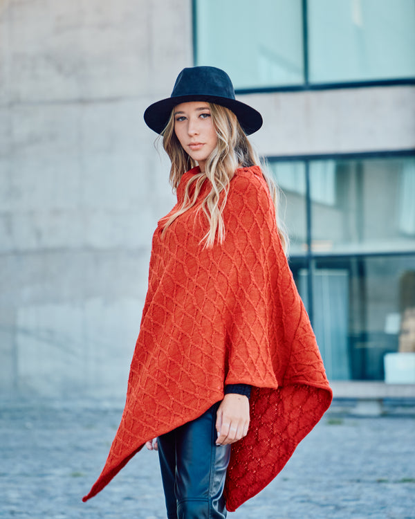 PONCHO LANA LADRILLO - 7986