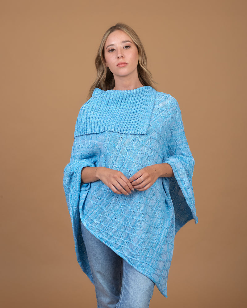 PONCHO ARANES CUELLO VOLCADO CELESTE (ART. 7986)