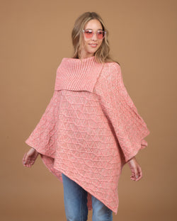 PONCHO LANA ROSA - ART.7986