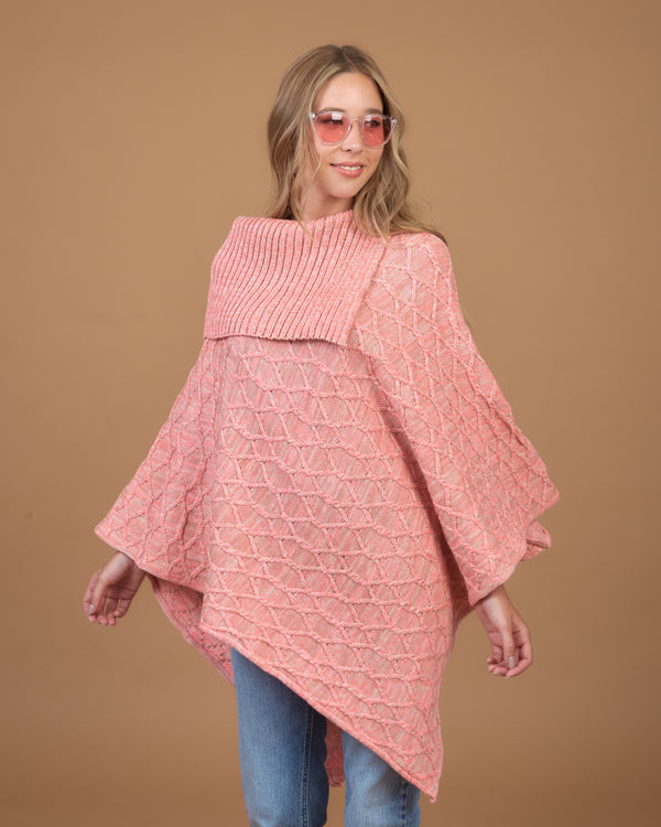 PONCHO ARANES CUELLO VOLCADO ROSA (ART. 7986)