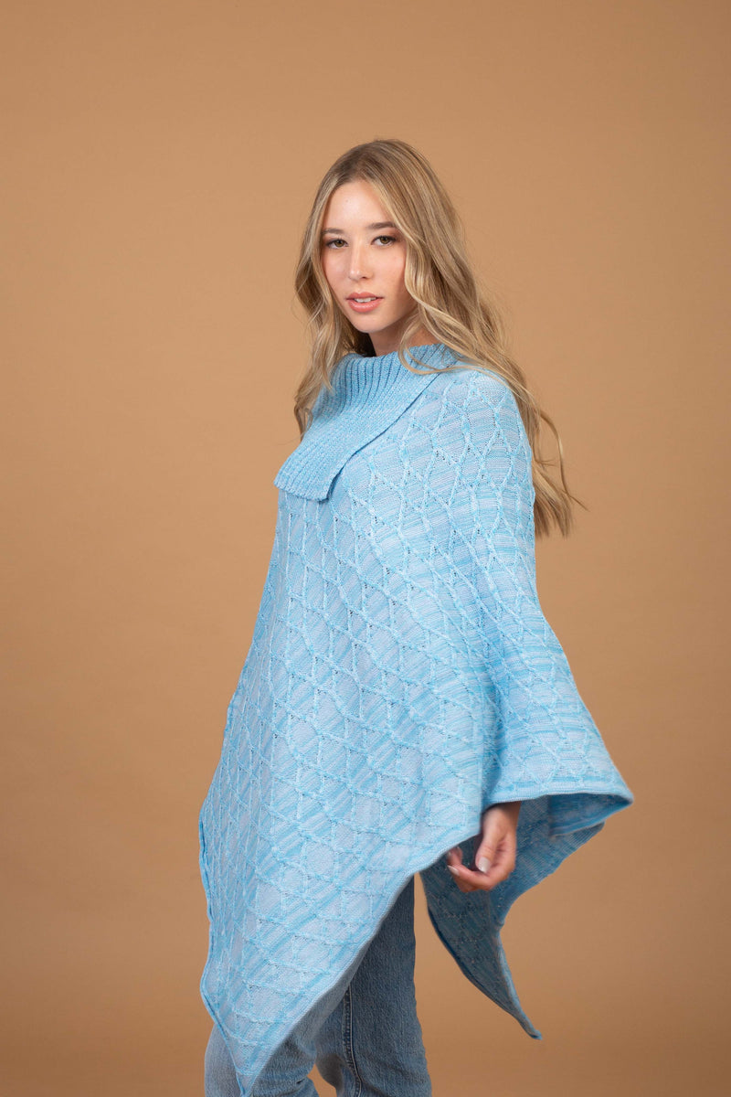 PONCHO LANA CELESTE - ART.7986