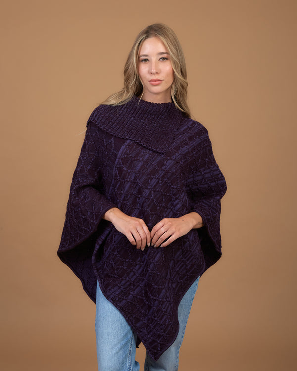 PONCHO LANA UVA - 7986