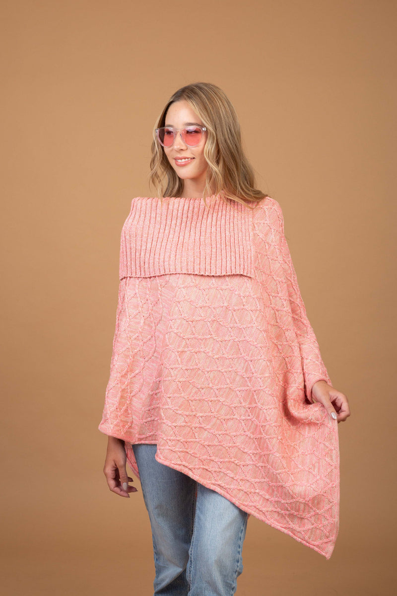 PONCHO LANA ROSA - ART.7986