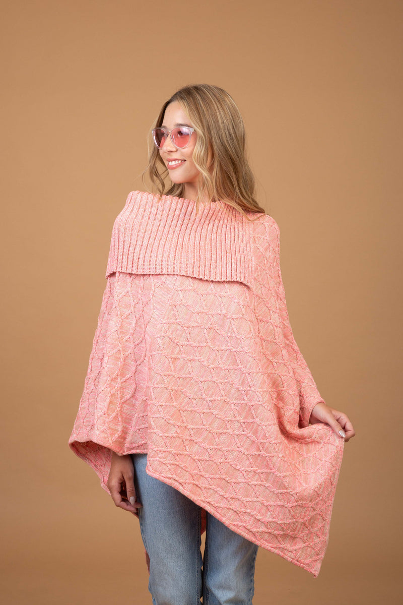 PONCHO LANA ROSA - ART.7986