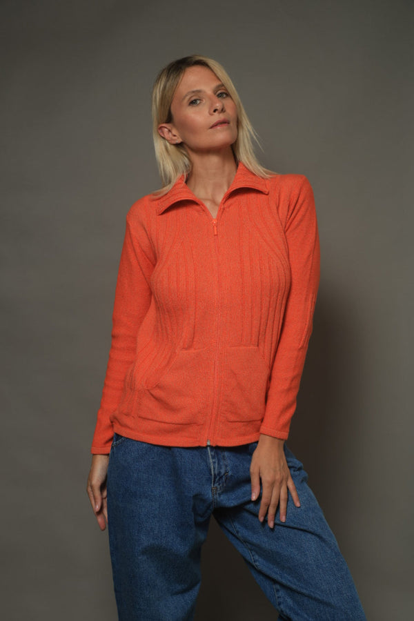 CAMPERA BOLSILLOS ALGODÓN NARANJA - ART.7998
