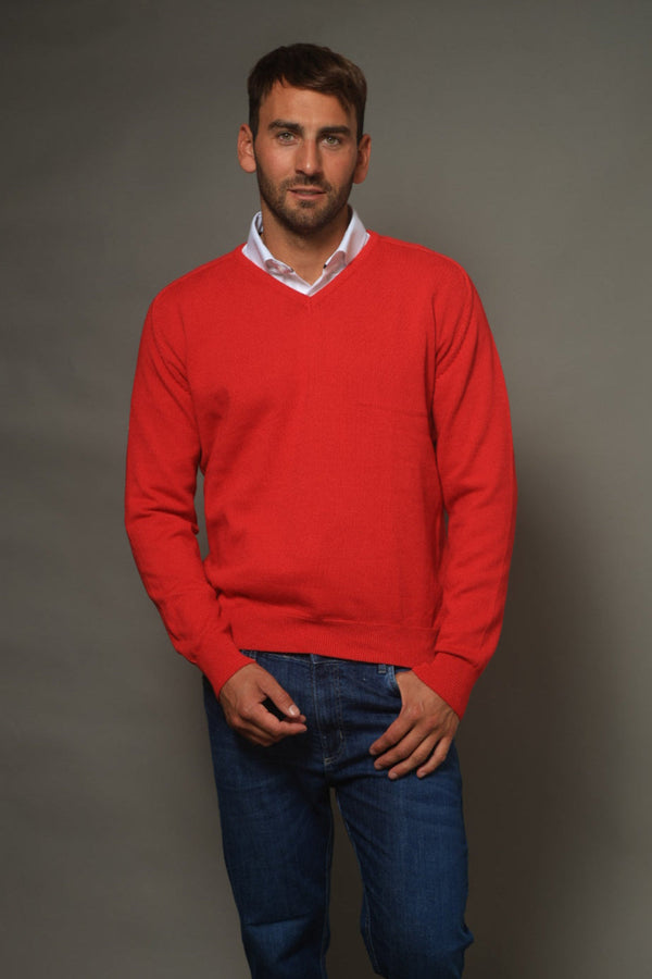 ESCOTE V ALGODÓN ROJO - ART.4963