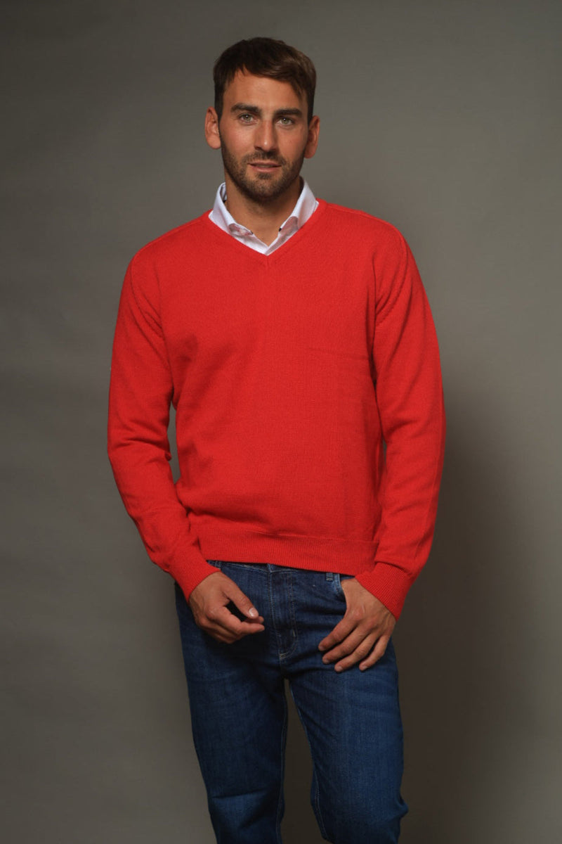 ESCOTE V ALGODÓN ROJO - ART.4963