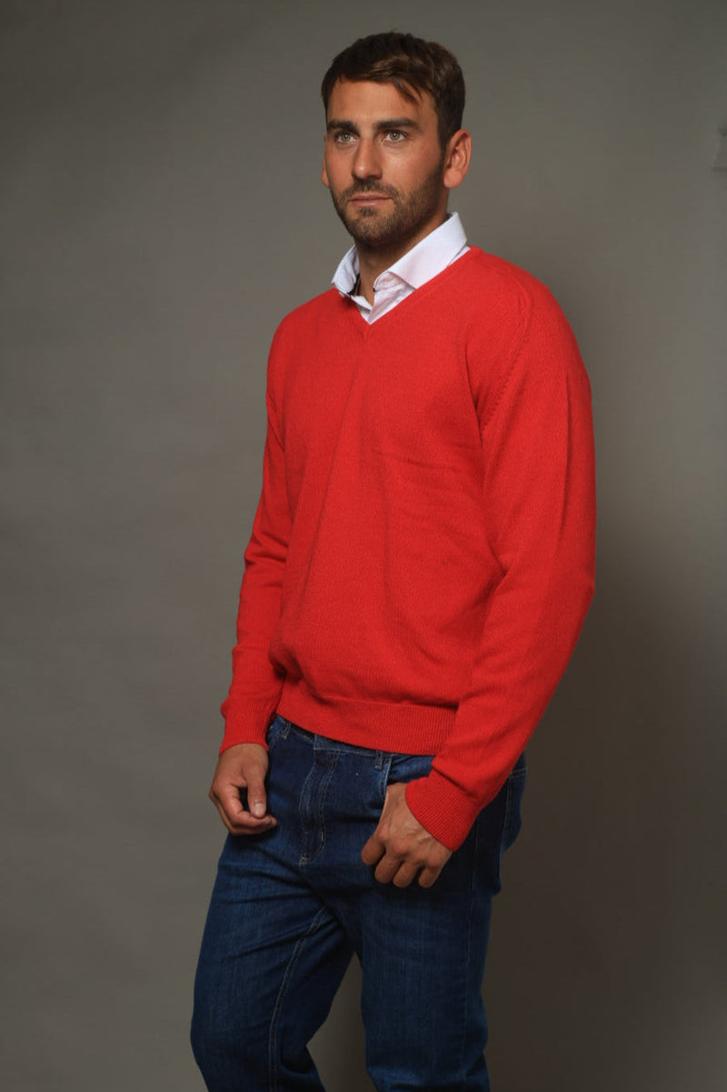 ESCOTE V ALGODÓN ROJO - ART.4963