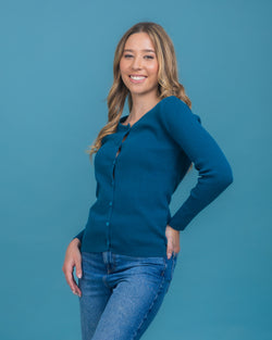 CARDIGAN R-R PETROLEO (ART. 7987)