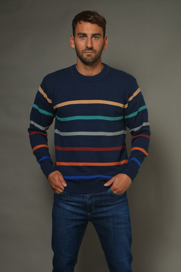 BOSSA ALGODON RAYADO AZUL - ART.4974