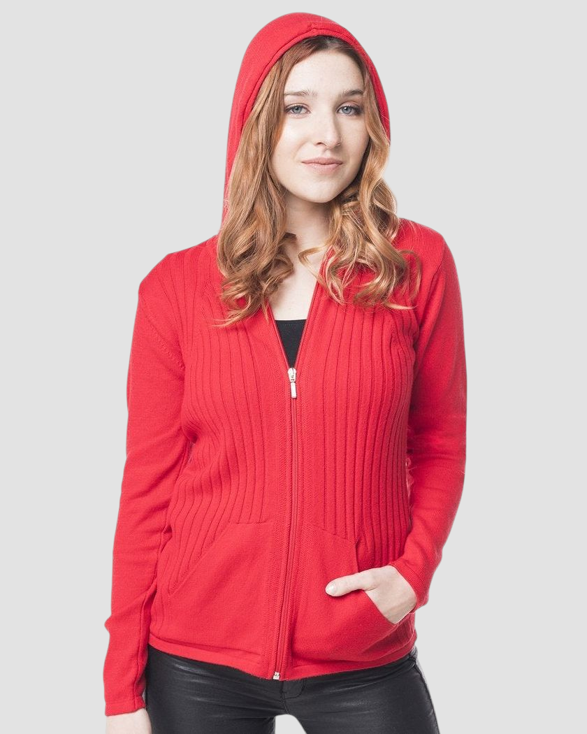CAMPERA CAPUCHA ALGODÓN ROJA - ART.7793