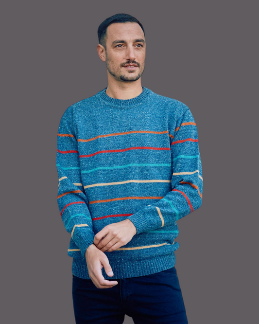 BOSSA CARDADO RAYADO AZUL (ART.4969)