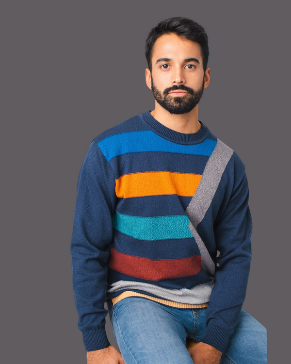 BOSSA MULTICOLOR ALGODÓN AZUL - ART.4905