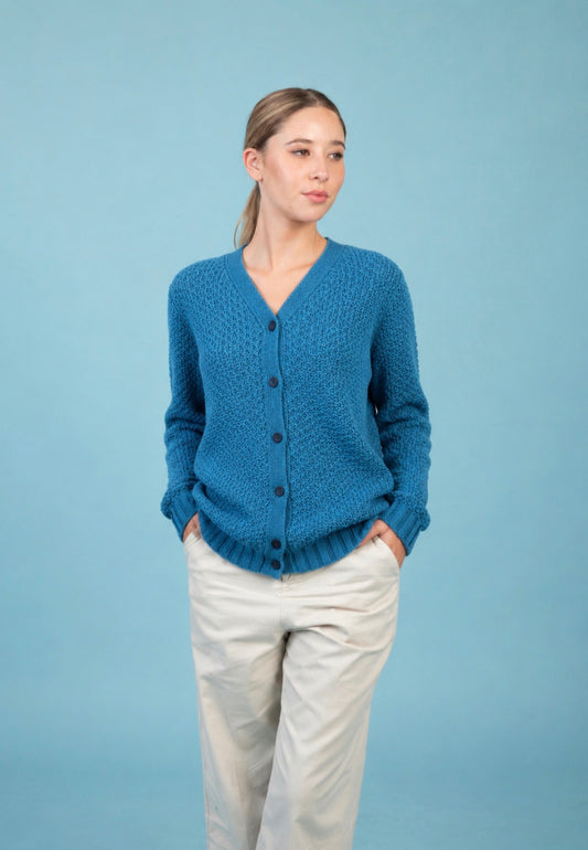 CARDIGAN CON BOTONES PETROLEO ART 7999