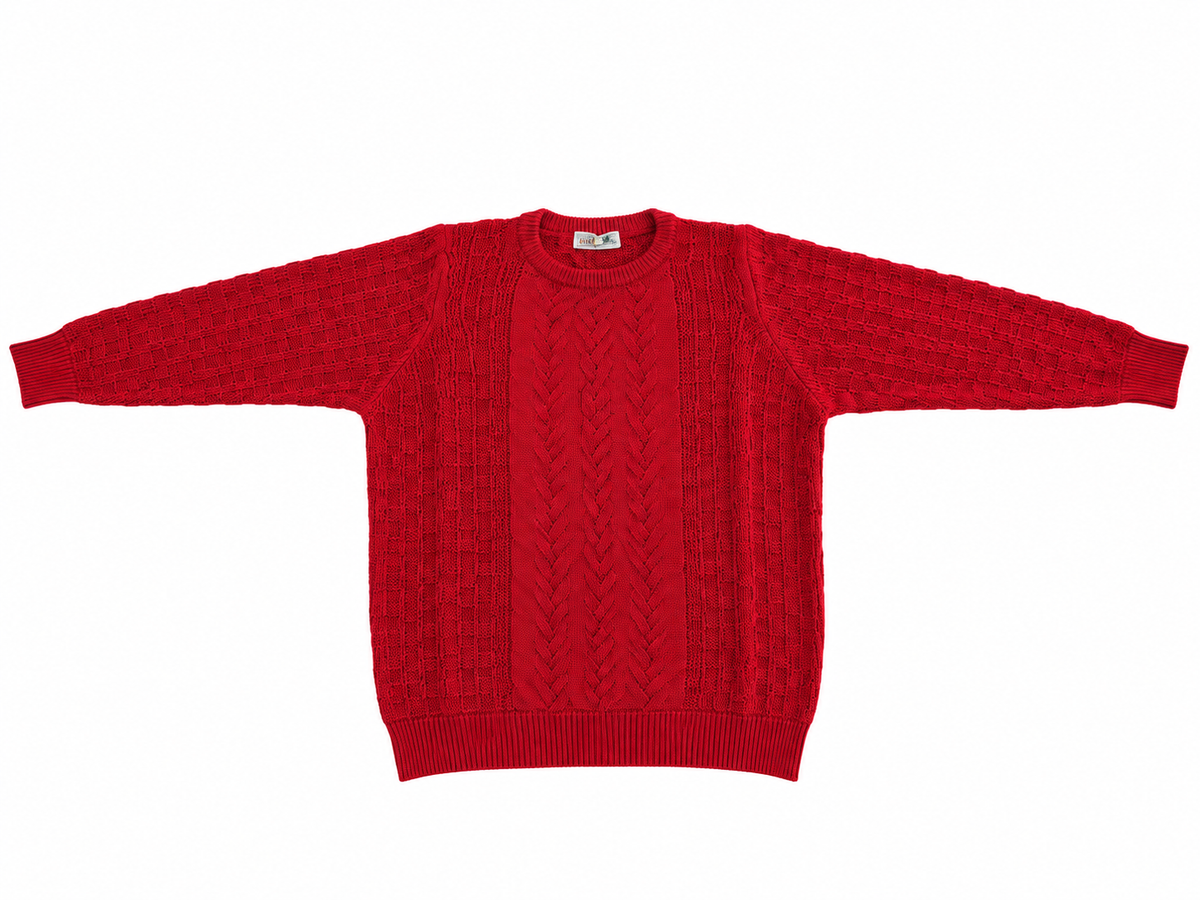 CUELLO U CALADO FINO ROJO  - ART 7995