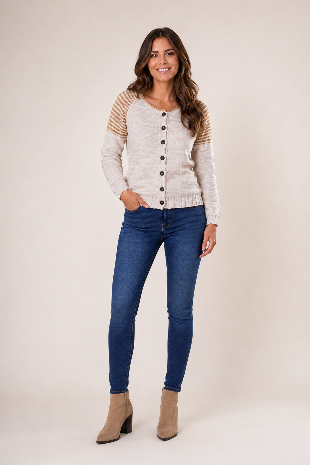 CARDIGAN LUREX DORADO  ART 7981