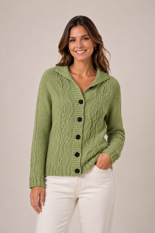 CARDIGAN ARANES VERDE ART 7726
