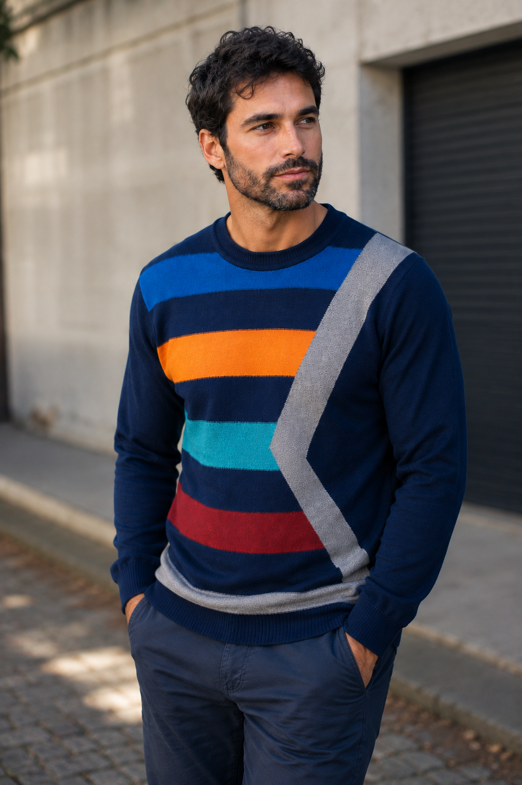 BOSSA MULTICOLOR ALGODÓN AZUL - ART.4905
