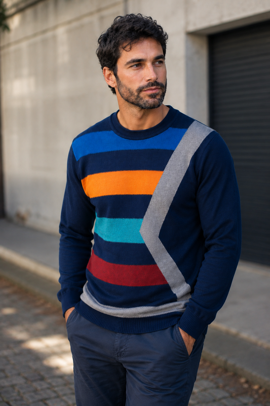 BOSSA MULTICOLOR ALGODÓN AZUL - ART.4905
