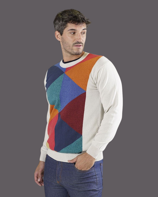 BOSSA ALGODÓN ROMBOS CRUDO - ART.4354