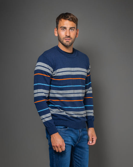 BOSSA RAYADO ALGODÓN AZUL- ART.V110