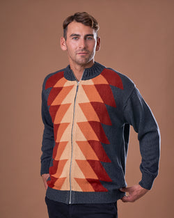 CAMPERA C/CIERRE INTARSIA DEGRADE TOPO (ART. 4352)