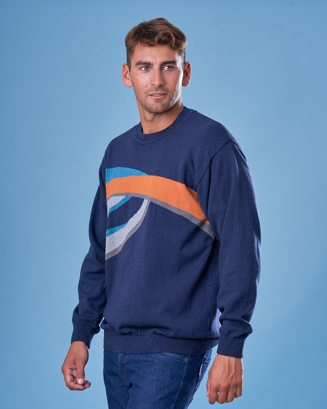 BOSSA ALGODON CON MOTIVO AZUL - ART.4968